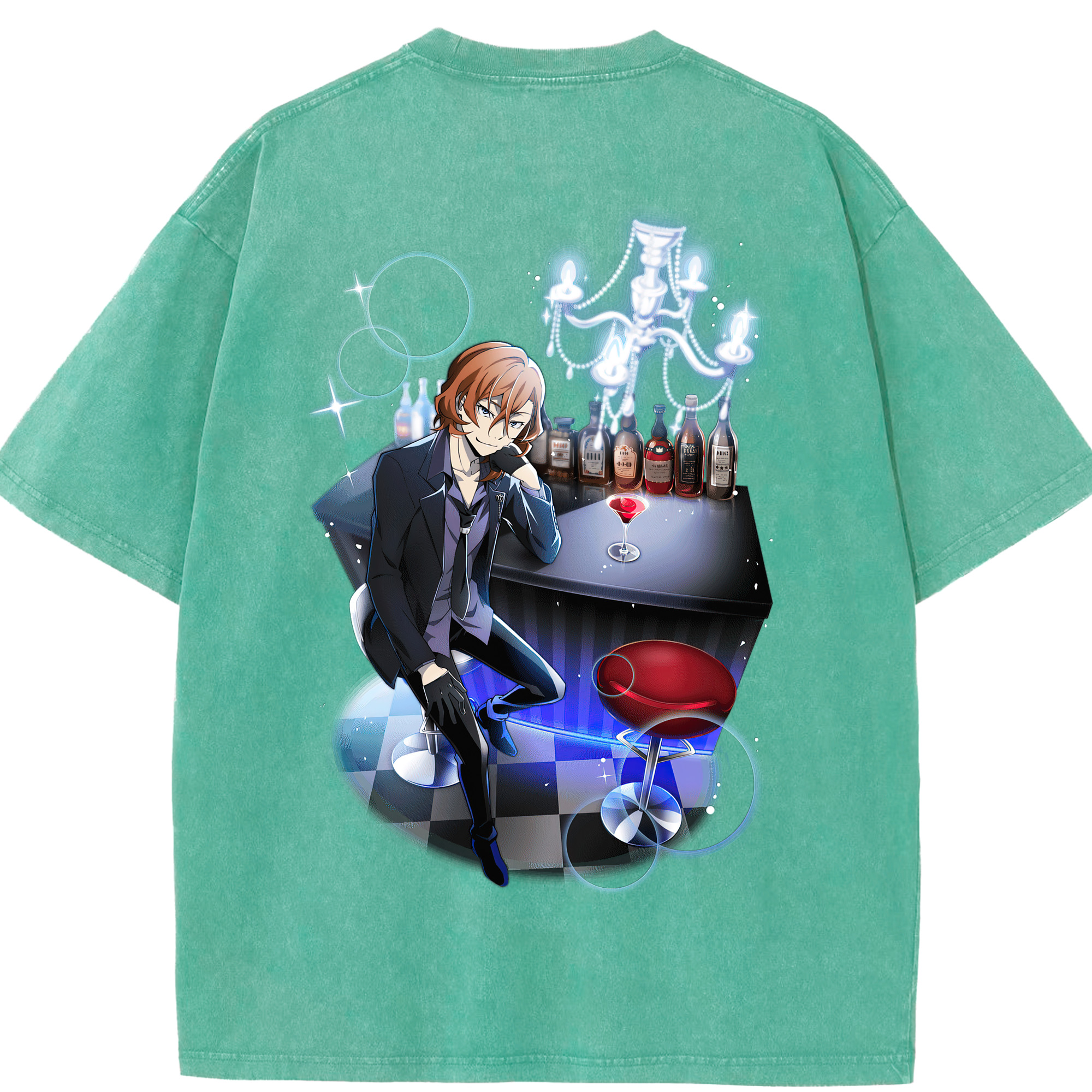 （画像用） 文豪ストレイドッグス Bungo Stray Dogs 綿100% ヴィンテージ風 半袖Tシャツ（背面プリント）